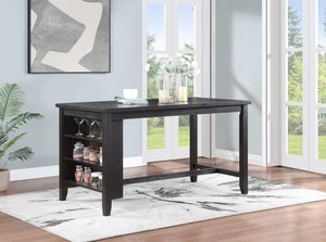 Mesa de comedor Elliston de 66 pulgadas, altura de mostrador, color gris oscuro