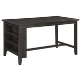 Mesa de comedor Elliston de 66 pulgadas, altura de mostrador, color gris oscuro
