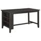 Mesa de comedor Elliston de 66 pulgadas, altura de mostrador, color gris oscuro