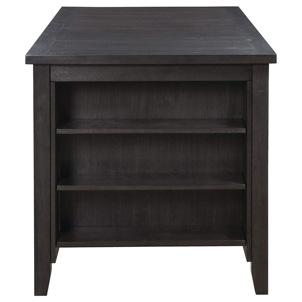 Mesa de comedor Elliston de 66 pulgadas, altura de mostrador, color gris oscuro