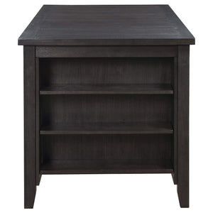 Mesa de comedor Elliston de 66 pulgadas, altura de mostrador, color gris oscuro