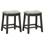 Elliston Backless Counter Stool Dark Grey (Set of 2)