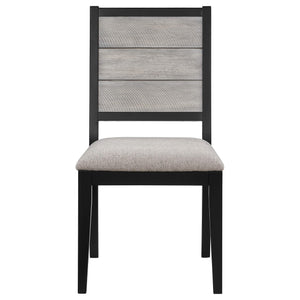 Elodie 7-piece Rectangular Extension Leaf Dining Set Black