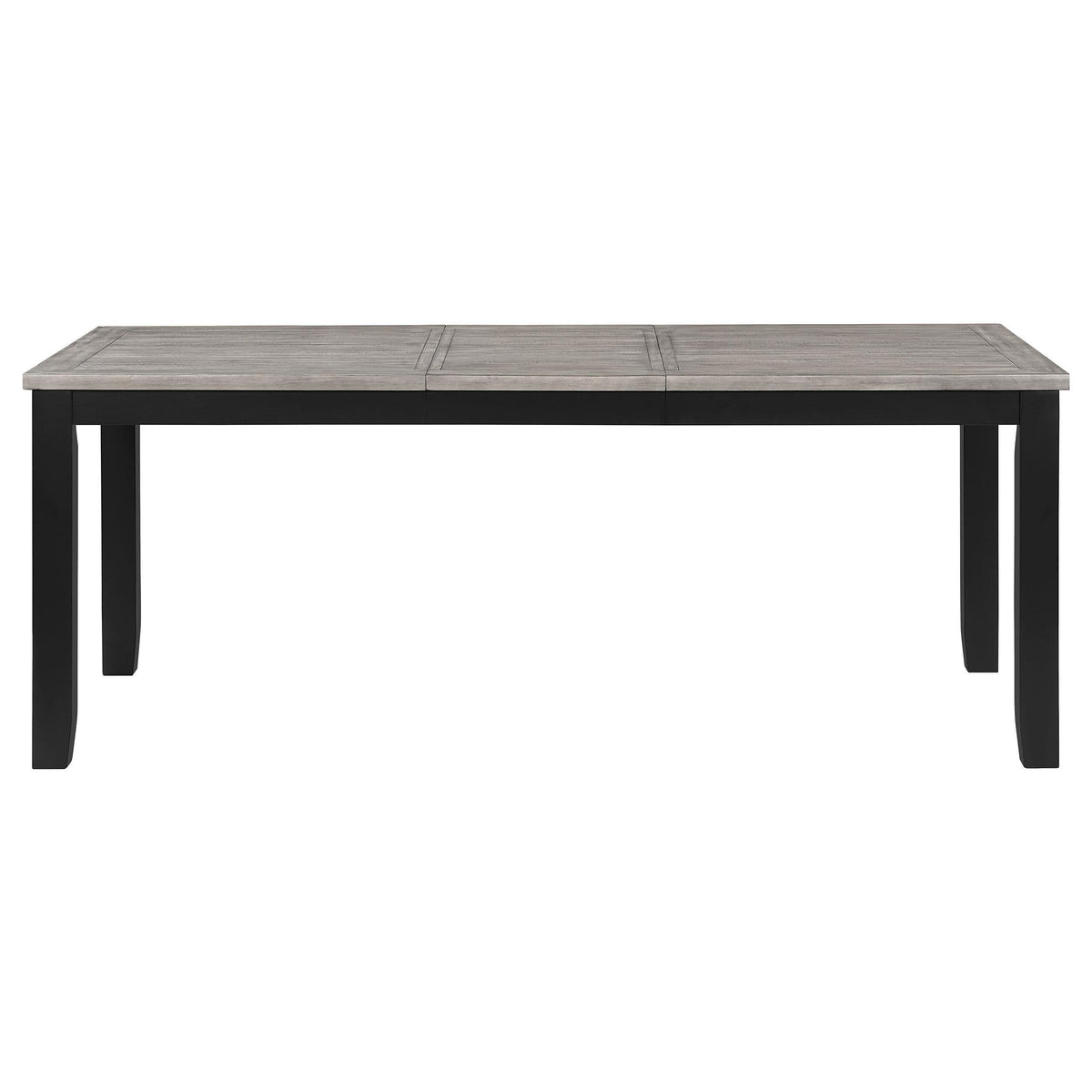 Mesa de comedor rectangular Elodie de 78 pulgadas con hojas extensibles, color negro
