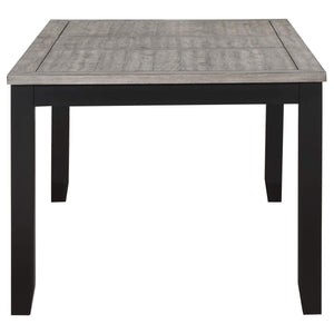 Mesa de comedor rectangular Elodie de 78 pulgadas con hojas extensibles, color negro