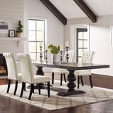 Juego de mesa de comedor rectangular Phelps de 5 piezas en color negro envejecido