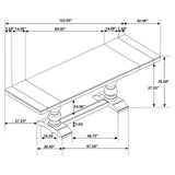Mesa de comedor extensible Phelps de 123 pulgadas, color negro envejecido