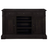 Aparador de 2 puertas Phelps, estilo buffet, color negro envejecido
