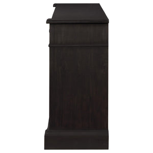 Aparador de 2 puertas Phelps, estilo buffet, color negro envejecido