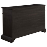 Aparador de 2 puertas Phelps, estilo buffet, color negro envejecido