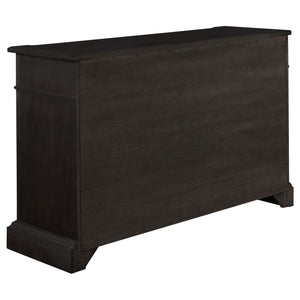Aparador de 2 puertas Phelps, estilo buffet, color negro envejecido