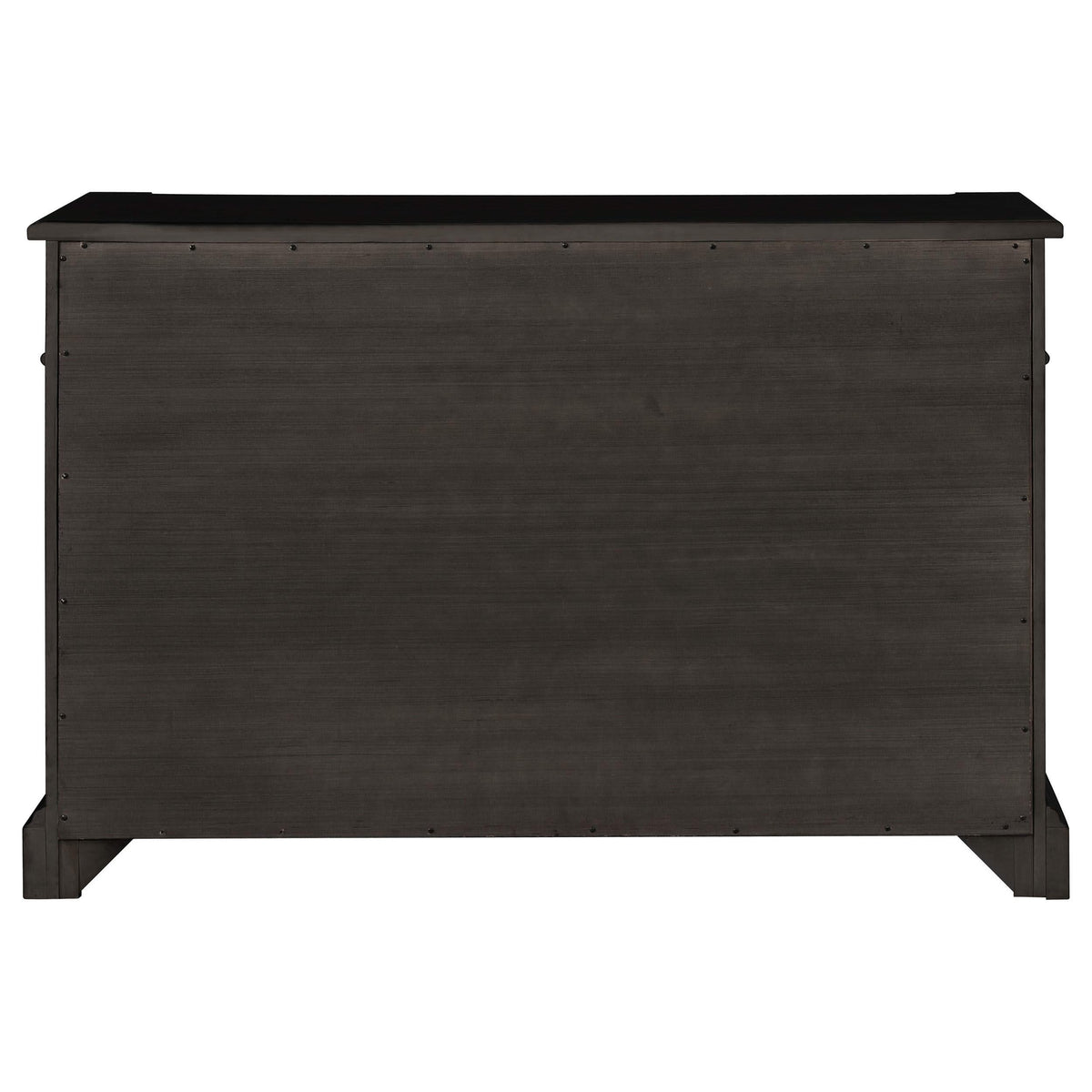 Aparador de 2 puertas Phelps, estilo buffet, color negro envejecido