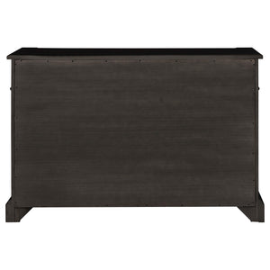 Aparador de 2 puertas Phelps, estilo buffet, color negro envejecido