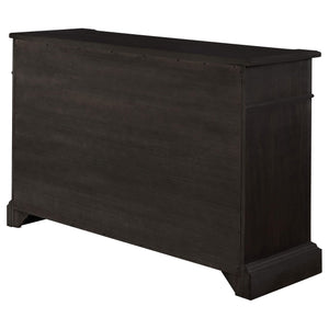 Aparador de 2 puertas Phelps, estilo buffet, color negro envejecido