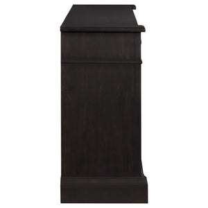 Aparador de 2 puertas Phelps, estilo buffet, color negro envejecido
