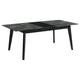 Mesa de comedor extensible Crestmont de 78 pulgadas con imitación de mármol negro