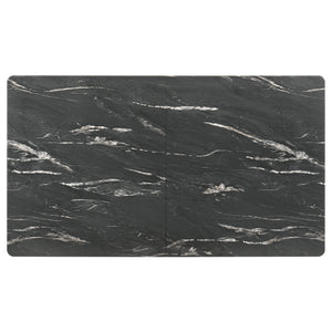 Mesa de comedor extensible Crestmont de 78 pulgadas con imitación de mármol negro