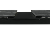 Mesa de comedor extensible Crestmont de 78 pulgadas con imitación de mármol negro