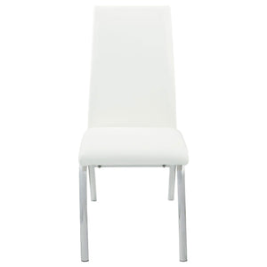 Bishop Upholstered Dining Side Chair White (Set of 2)