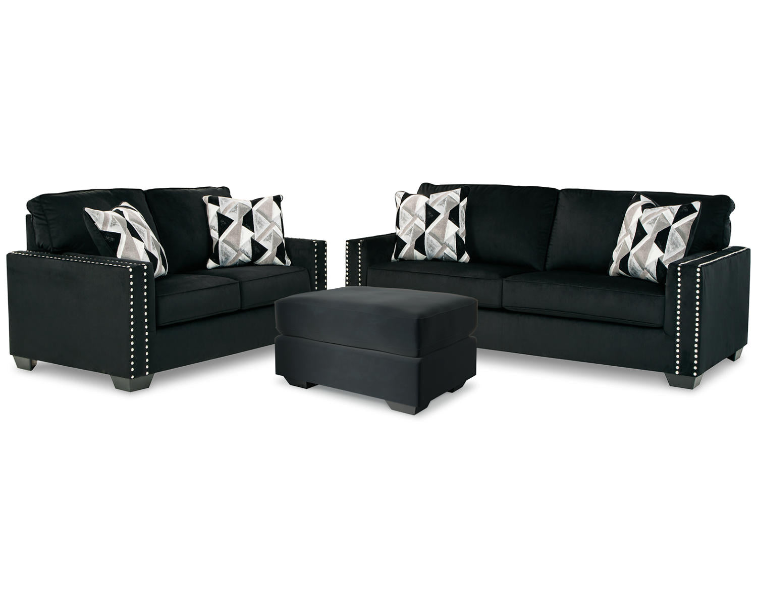 Gleston Sofa and Loveseat with Ottoman