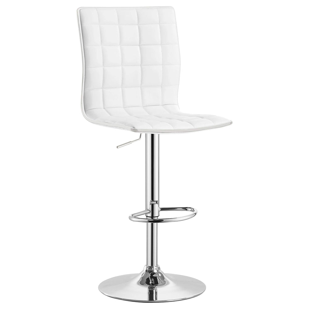 Taburete de bar ajustable tapizado Ashbury blanco (juego de 2)