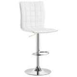 Taburete de bar ajustable tapizado Ashbury blanco (juego de 2)