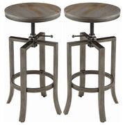 Bartlett Adjustable Backless Bar Stool Nutmeg (Set of 2)