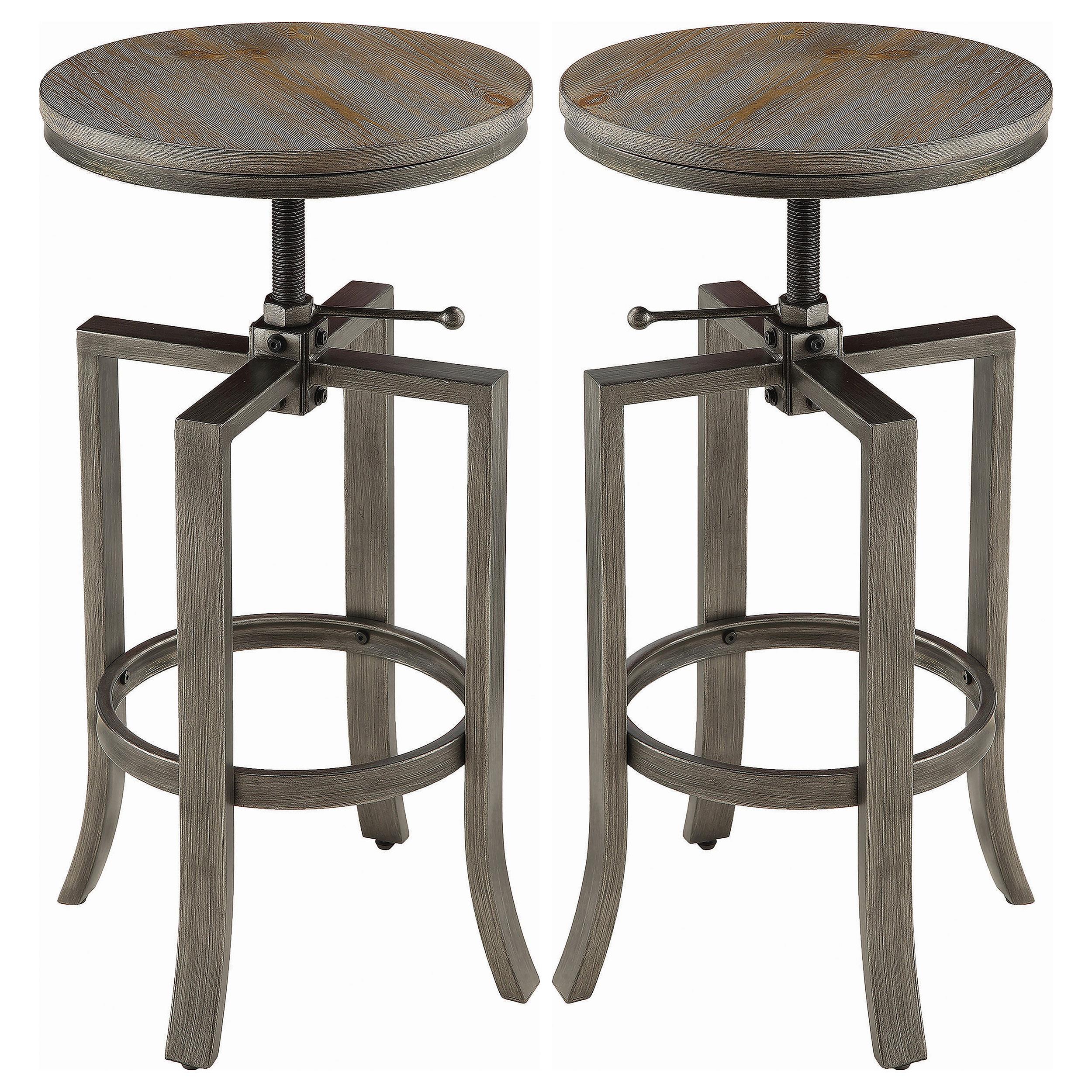Bartlett Adjustable Backless Bar Stool Nutmeg (Set of 2)