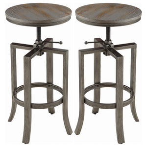 Taburete de bar ajustable sin respaldo Bartlett color nuez moscada (juego de 2)