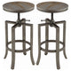 Taburete de bar ajustable sin respaldo Bartlett color nuez moscada (juego de 2)