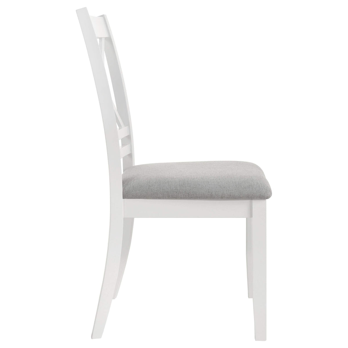 Silla de comedor Hollis de madera con respaldo cruzado, color blanco (juego de 2)