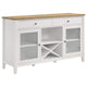 Aparador de comedor de 2 puertas Hollis, mueble de almacenamiento, color blanco