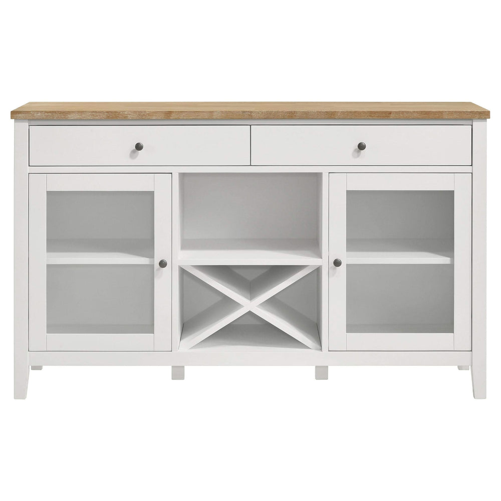 Aparador de comedor de 2 puertas Hollis, mueble de almacenamiento, color blanco