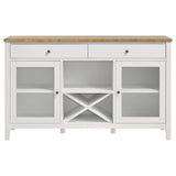 Aparador de comedor de 2 puertas Hollis, mueble de almacenamiento, color blanco