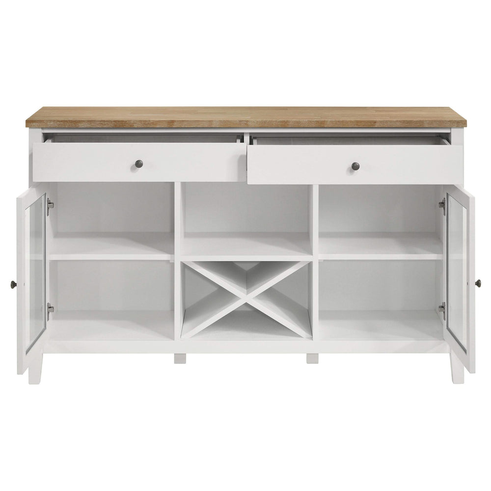 Aparador de comedor de 2 puertas Hollis, mueble de almacenamiento, color blanco
