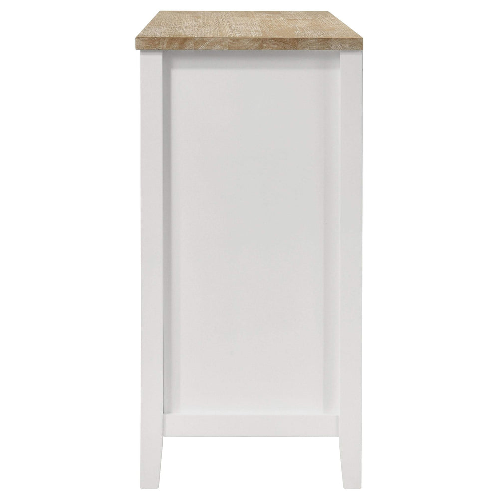 Aparador de comedor de 2 puertas Hollis, mueble de almacenamiento, color blanco