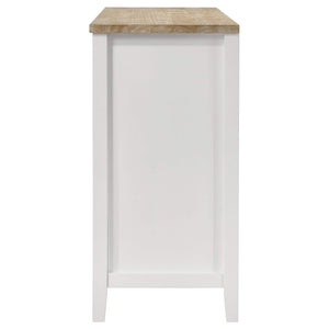 Aparador de comedor de 2 puertas Hollis, mueble de almacenamiento, color blanco