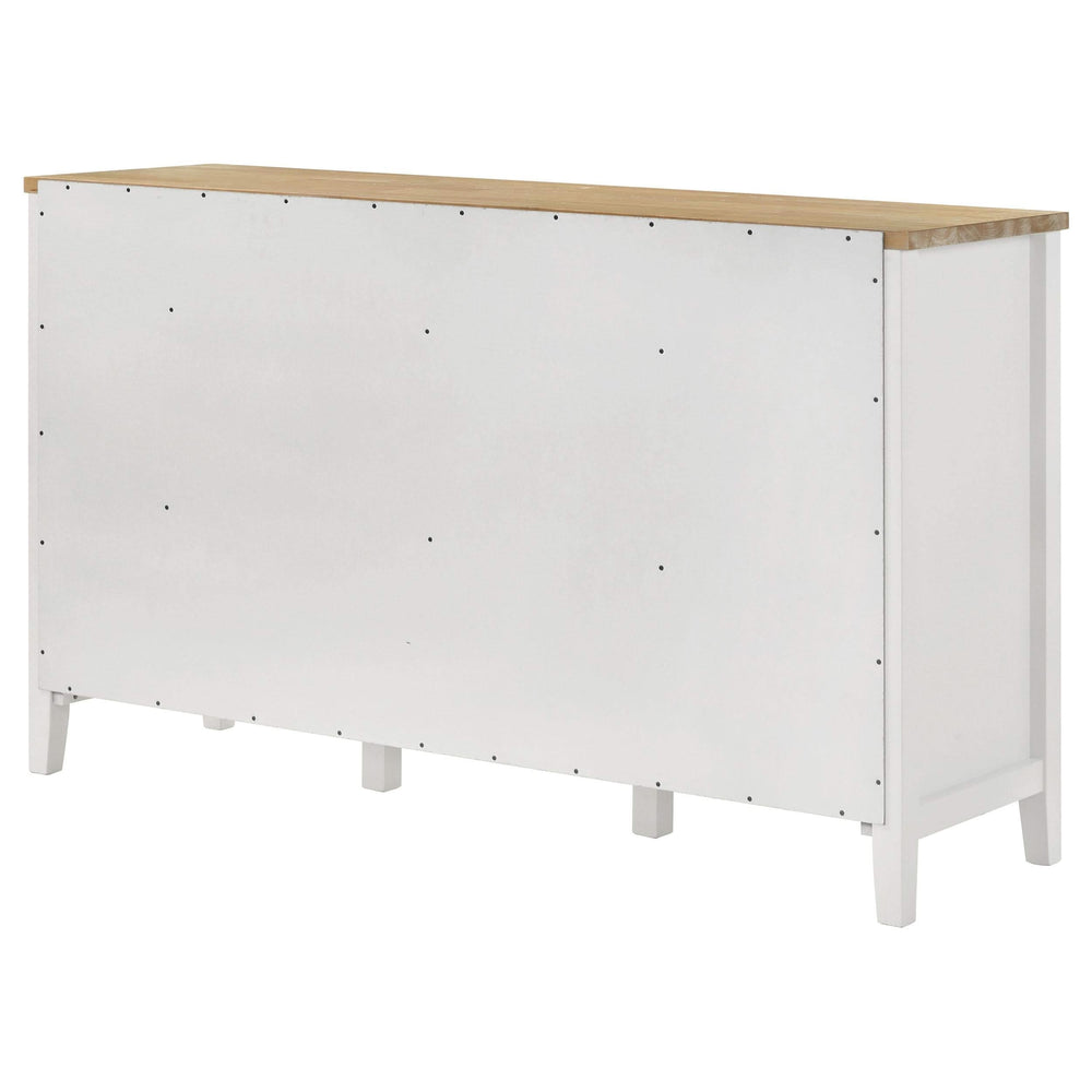 Aparador de comedor de 2 puertas Hollis, mueble de almacenamiento, color blanco