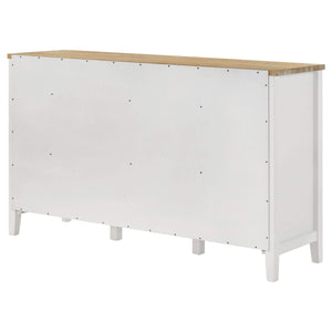 Aparador de comedor de 2 puertas Hollis, mueble de almacenamiento, color blanco