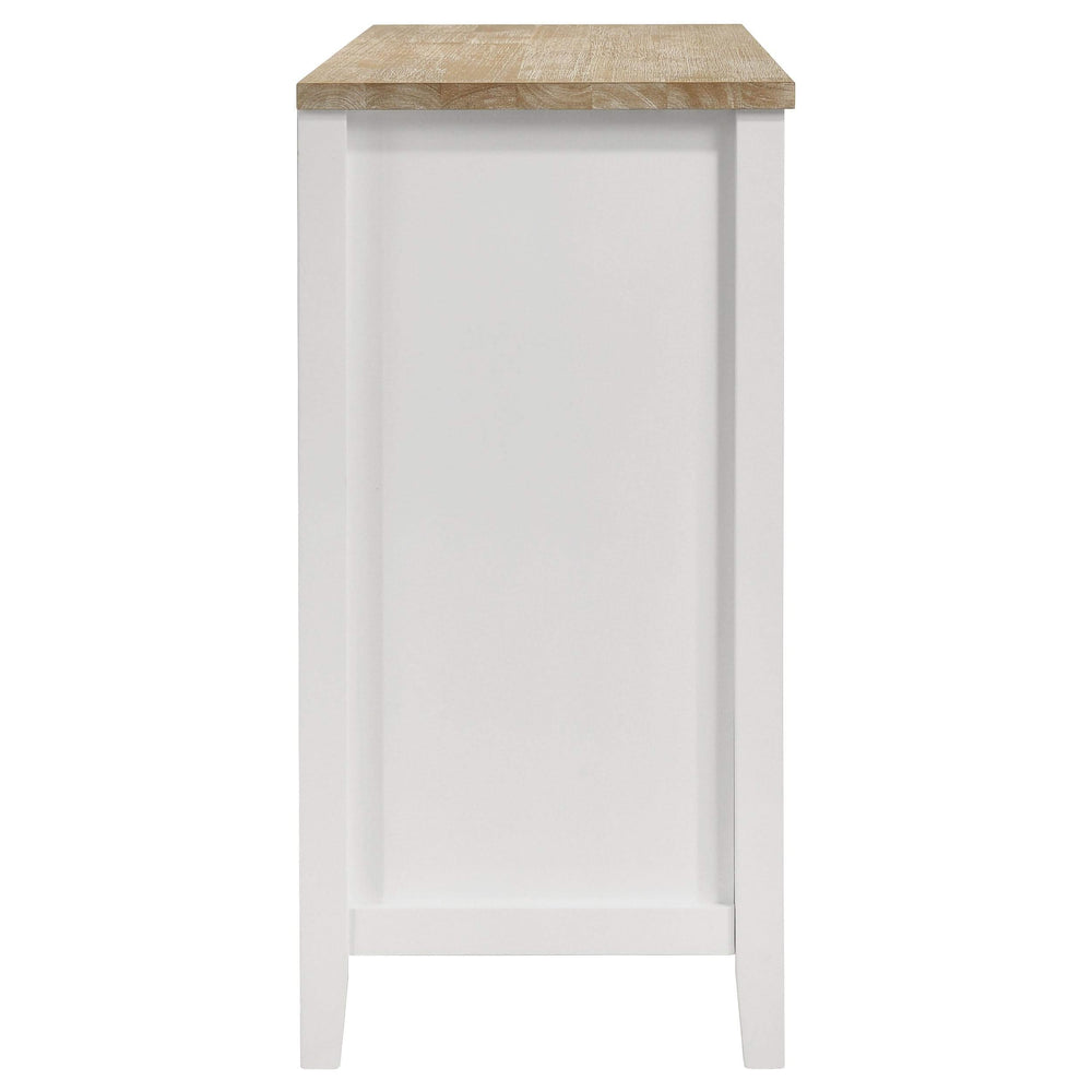 Aparador de comedor de 2 puertas Hollis, mueble de almacenamiento, color blanco