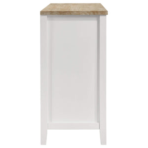 Aparador de comedor de 2 puertas Hollis, mueble de almacenamiento, color blanco