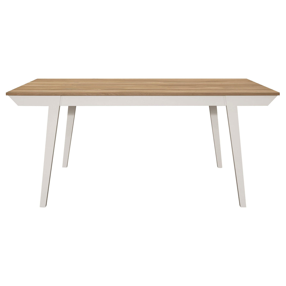 Juego de mesa de comedor rectangular Nogales de 5 piezas en color blanco roto