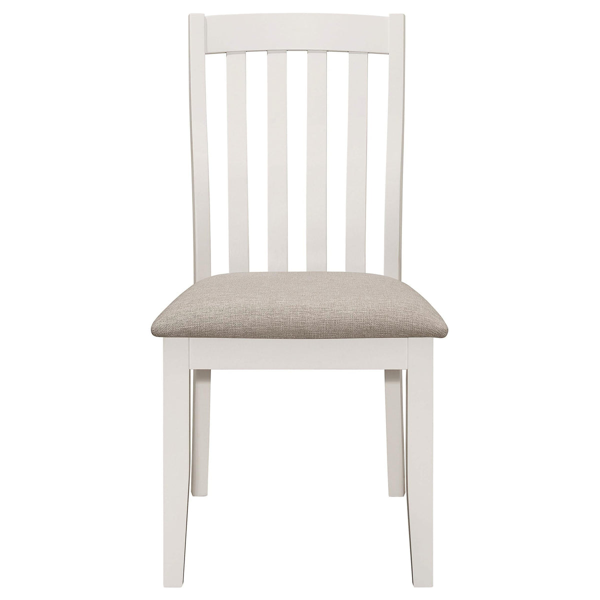 Juego de mesa de comedor rectangular Nogales de 5 piezas en color blanco roto