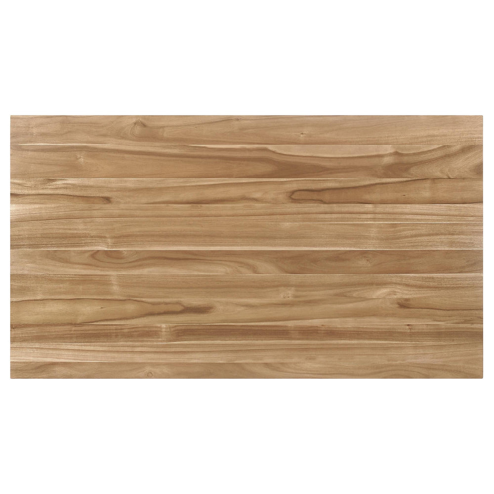 Juego de mesa de comedor rectangular Nogales de 7 piezas en color blanco roto