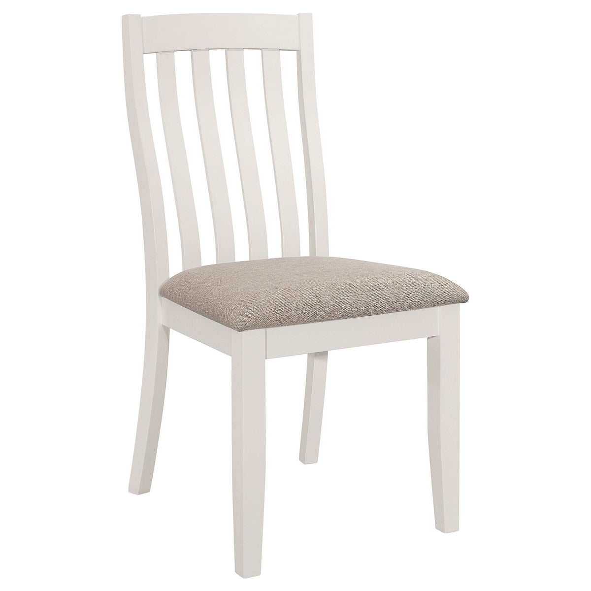 Juego de mesa de comedor rectangular Nogales de 7 piezas en color blanco roto