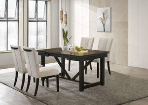 Juego de mesa de comedor extensible refractaria Malia de 5 piezas de roble