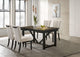 Juego de mesa de comedor extensible refractaria Malia de 5 piezas de roble