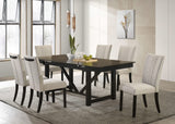 Juego de mesa de comedor extensible refractaria Malia de 7 piezas de roble