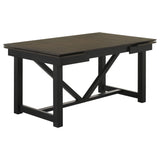 Mesa de comedor rectangular Malia de 87 pulgadas con hojas extensibles de roble