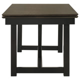 Mesa de comedor rectangular Malia de 87 pulgadas con hojas extensibles de roble